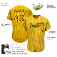Load image into Gallery viewer, Custom Gold Gold-Black 3D Pattern Design Authentic Baseball Jersey