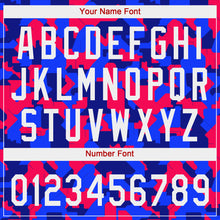 Load image into Gallery viewer, Custom Camo White-Royal 3D Pattern Design Authentic Salute To Service Baseball Jersey