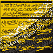 Load image into Gallery viewer, Custom Gold Gold-Black 3D Pattern Design Authentic Baseball Jersey