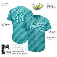 Load image into Gallery viewer, Custom Aqua Teal-White 3D Pattern Design Authentic Baseball Jersey