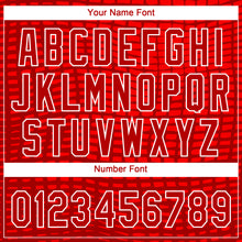 Load image into Gallery viewer, Custom Red Red-White 3D Pattern Design Authentic Baseball Jersey