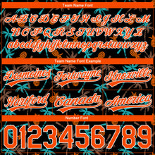 Load image into Gallery viewer, Custom Black Orange-White 3D Pattern Hawaii Palm Trees And Pineapple Authentic Basketball Shorts