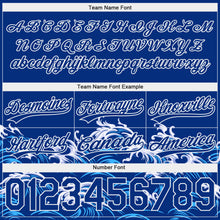 Load image into Gallery viewer, Custom Royal White 3D Pattern Waves Authentic Basketball Shorts