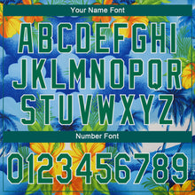 Load image into Gallery viewer, Custom White Kelly Green 3D Pattern Design Beach Hawaii Palm Trees And Flowers Authentic Baseball Jersey