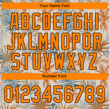 Load image into Gallery viewer, Custom Cream Bay Orange-Brown 3D Pattern Design Hawaii Palm Leaves Authentic Baseball Jersey