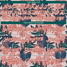 Load image into Gallery viewer, Custom Cream Red 3D Pattern Design Hawaii Palm Leaves And Flowers Authentic Baseball Jersey