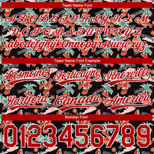 Load image into Gallery viewer, Custom Black Red-White 3D Pattern Sun Beach Hawaii Palm Trees And Lobster Authentic Basketball Shorts