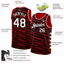 Load image into Gallery viewer, Custom Red White-Black Authentic City Edition Basketball Jersey