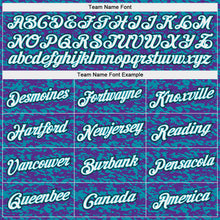 Load image into Gallery viewer, Custom Teal White Purple-Black Authentic City Edition Basketball Jersey