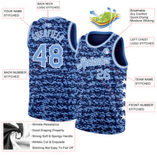 Load image into Gallery viewer, Custom Navy Light Blue-White Authentic City Edition Basketball Jersey