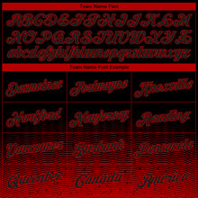 Load image into Gallery viewer, Custom Black Red Fade Fashion Authentic City Edition Basketball Jersey