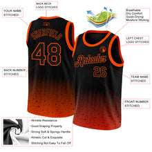 Load image into Gallery viewer, Custom Black Orange Fade Fashion Authentic City Edition Basketball Jersey