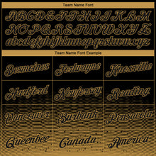 Load image into Gallery viewer, Custom Black Old Gold Fade Fashion Authentic City Edition Basketball Jersey