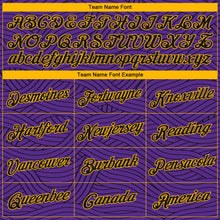 Load image into Gallery viewer, Custom Purple Black-Gold Authentic City Edition Basketball Jersey