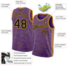 Load image into Gallery viewer, Custom Purple Black-Gold Authentic City Edition Basketball Jersey