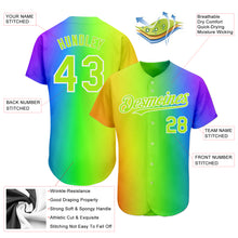 Load image into Gallery viewer, Custom Rainbow For Pride Month Love Is Love LGBT 3D Authentic Baseball Jersey