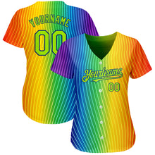 Load image into Gallery viewer, Custom Rainbow For Pride Month Love Is Love LGBT 3D Authentic Baseball Jersey