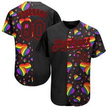 Load image into Gallery viewer, Custom Rainbow For Pride Month Love Is Love LGBT 3D Authentic Baseball Jersey