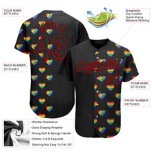 Load image into Gallery viewer, Custom Rainbow For Pride Month Love Is Love LGBT 3D Authentic Baseball Jersey