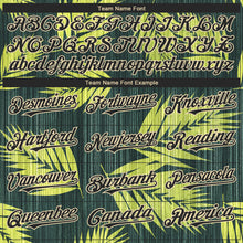 Load image into Gallery viewer, Custom Black City Cream 3D Pattern Design Hawaii Tropical Palm Leaves Authentic Baseball Jersey