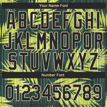 Load image into Gallery viewer, Custom Black City Cream 3D Pattern Design Hawaii Tropical Palm Leaves Authentic Baseball Jersey