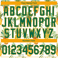 Load image into Gallery viewer, Custom White Kelly Green-Gold 3D Pattern Design Pineapples Performance T-Shirt