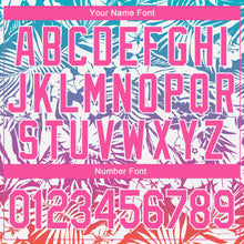 Load image into Gallery viewer, Custom Pink White 3D Pattern Design Tropical Palm Leaves Performance T-Shirt