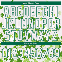 Load image into Gallery viewer, Custom White Kelly Green 3D Pattern Design St. Patrick's Day Performance T-Shirt