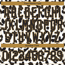 Load image into Gallery viewer, Custom White Black-Old Gold 3D Pattern Design Leopard Performance T-Shirt