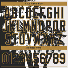 Load image into Gallery viewer, Custom White Black-Old Gold 3D Pattern Design Hawaii Coconut Trees Performance T-Shirt