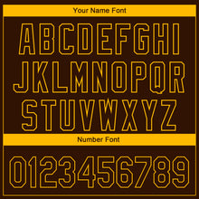 Load image into Gallery viewer, Custom Brown Gold 3D San Diego City Edition Fade Fashion Authentic Baseball Jersey