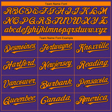 Load image into Gallery viewer, Custom Purple Bay Orange-Black 3D Phoenix City Edition Fade Fashion Authentic Baseball Jersey