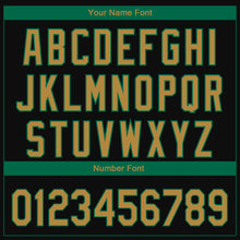 Load image into Gallery viewer, Custom Black Old Gold-Kelly Green 3D Boston City Edition Fade Fashion Authentic Baseball Jersey