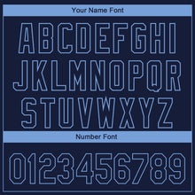 Load image into Gallery viewer, Custom Navy Light Blue 3D Chicago City Edition Fade Fashion Authentic Baseball Jersey