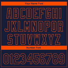 Load image into Gallery viewer, Custom Navy Orange 3D Houston City Edition Fade Fashion Authentic Baseball Jersey