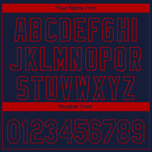 Load image into Gallery viewer, Custom Navy Red 3D Houston City Edition Fade Fashion Authentic Baseball Jersey