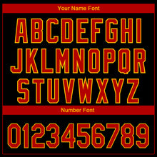 Load image into Gallery viewer, Custom Black Red-Gold 3D Atlanta City Edition Fade Fashion Authentic Baseball Jersey