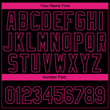 Load image into Gallery viewer, Custom Black Hot Pink-White 3D Pink Ribbon Breast Cancer Awareness Month Women Health Care Support Authentic Baseball Jersey