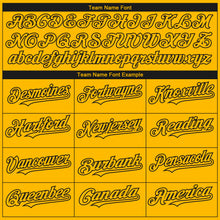 Load image into Gallery viewer, Custom Gold Black-Red 3D Pattern Design Dart Board Target Authentic Baseball Jersey