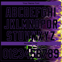 Load image into Gallery viewer, Custom Black Purple 3D Pattern Design Fiery Dart Board Authentic Baseball Jersey