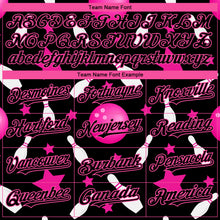 Load image into Gallery viewer, Custom Black Pink 3D Pattern Design Bowling Authentic Baseball Jersey