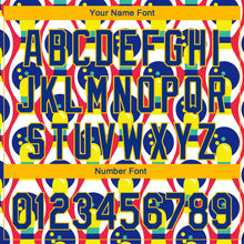 Load image into Gallery viewer, Custom White Royal-Yellow 3D Pattern Design Bowling Authentic Baseball Jersey