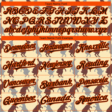 Load image into Gallery viewer, Custom City Cream Brown-Orange 3D Pattern Design Rabbit Authentic Baseball Jersey