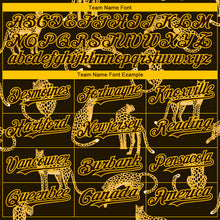 Load image into Gallery viewer, Custom Brown Yellow 3D Pattern Design Leopard Authentic Baseball Jersey