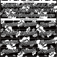 Load image into Gallery viewer, Custom Black White 3D Pattern Design Bat Authentic Baseball Jersey