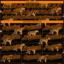 Load image into Gallery viewer, Custom Black Bay Orange 3D Pattern Design Tiger Authentic Baseball Jersey