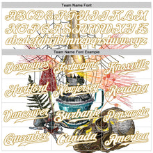 Load image into Gallery viewer, Custom White Old Gold 3D Spider And Skull Fashion Authentic Baseball Jersey