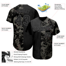 Load image into Gallery viewer, Custom Black Steel Gray 3D Skull Fashion Authentic Baseball Jersey
