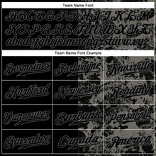 Load image into Gallery viewer, Custom Black Steel Gray 3D Skull Fashion Authentic Baseball Jersey