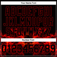 Load image into Gallery viewer, Custom Stitched Black Red 3D Skull Fashion Flame Sports Pullover Sweatshirt Hoodie